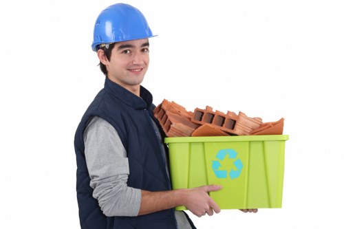 Recycling process at Chelsea waste center